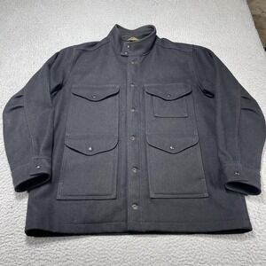 Filson Jacket Mens XL Black Greenwood Wool Cruiser Made USA Hunting Workwear